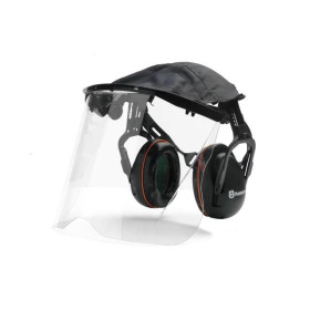 Ochronniki słuchu z osłoną twarzy z plexi