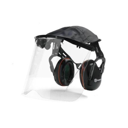 Ochronniki słuchu z osłoną twarzy z plexi